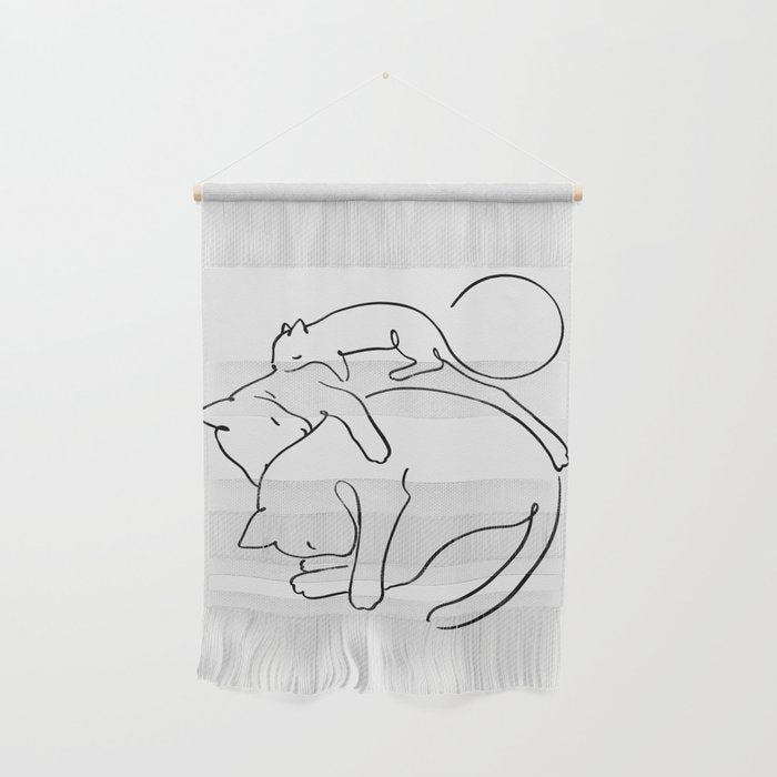 Cats line art 1 Wall Hanging Gallery Image 1