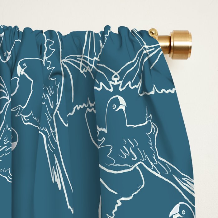 Little Blue Macaws Window Curtain Gallery Image 2