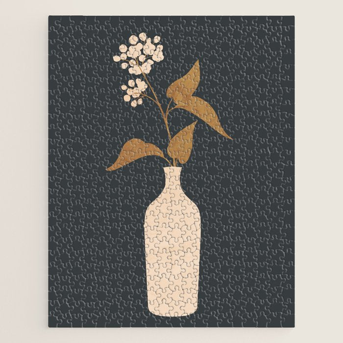 Minimal Abstract Art Vase Flower 4 Jigsaw Puzzle Gallery Image 1