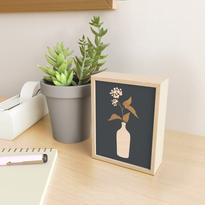 Minimal Abstract Art Vase Flower 4 Mini Art Print Gallery Image 2