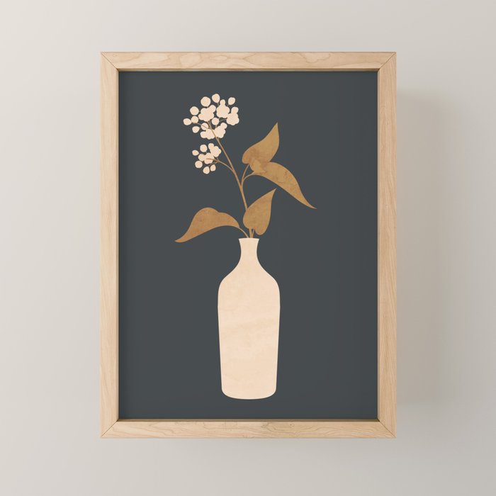 Minimal Abstract Art Vase Flower 4 Mini Art Print Gallery Image 1