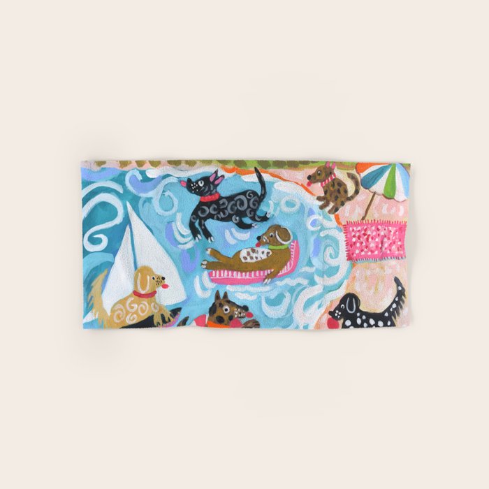 Dogs at Play Bath Towel Gallery Image 1