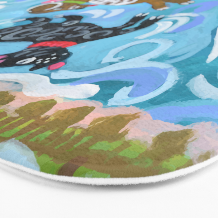 Dogs at Play Bath Mat Gallery Image 3