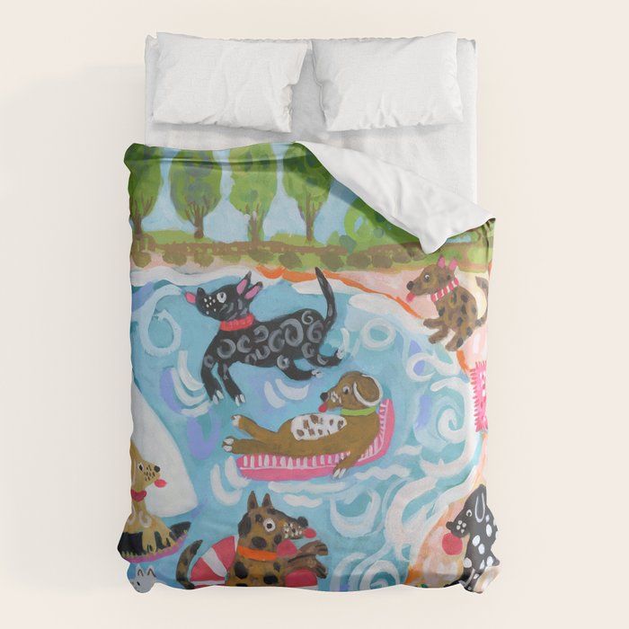 Dogs at Play Duvet Cover Gallery Image 1