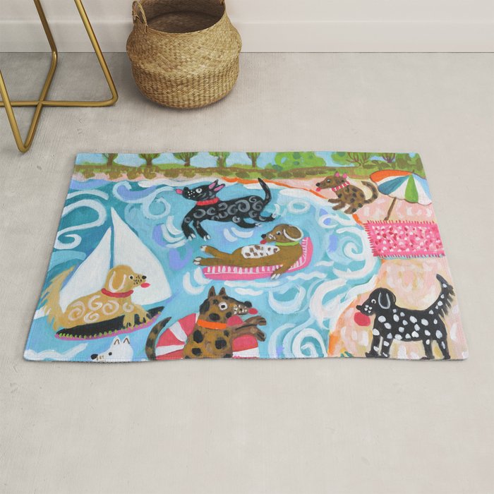 Dogs at Play Rug Gallery Image 1