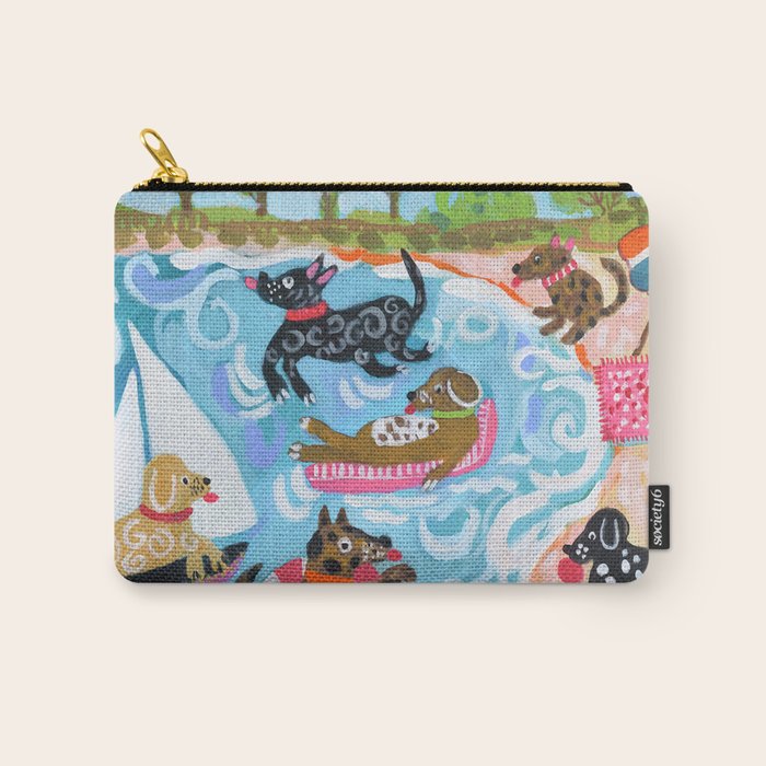 Dogs at Play Carry All Pouch Gallery Image 1