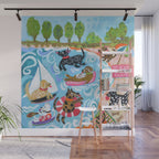 Dogs at Play Wall Mural Gallery Image 1