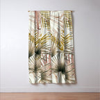 Pink Green leaf II Window Curtain Gallery Image 3