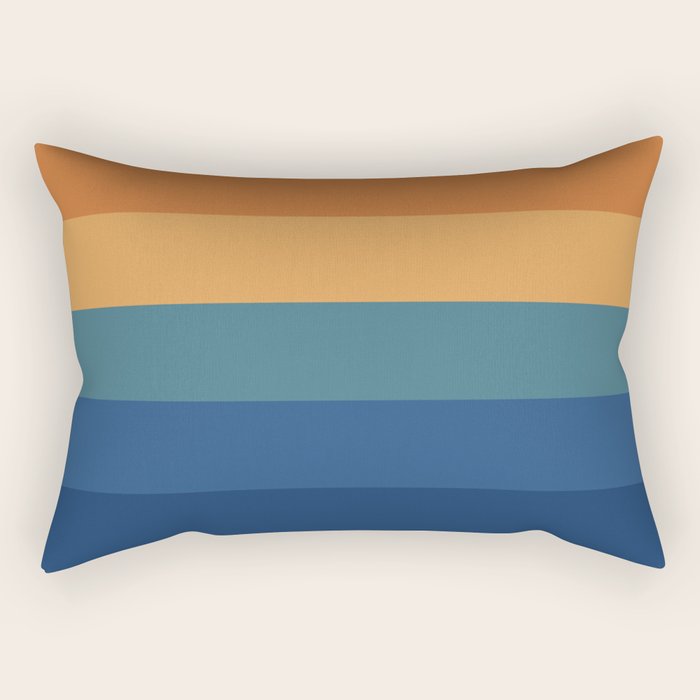 70's Retro Sunset Rectangular Pillow