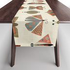 moths retro geo fall abstract Table Runner Gallery Image 1