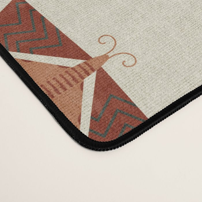 moths retro geo fall abstract Desk Mat Gallery Image 4