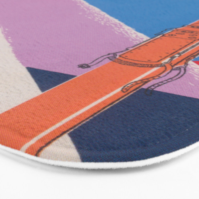 Switzerland Retro Vintage Ski Poster Bath Mat Gallery Image 3