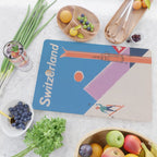 Switzerland Retro Vintage Ski Poster Cutting Board Gallery Image 2