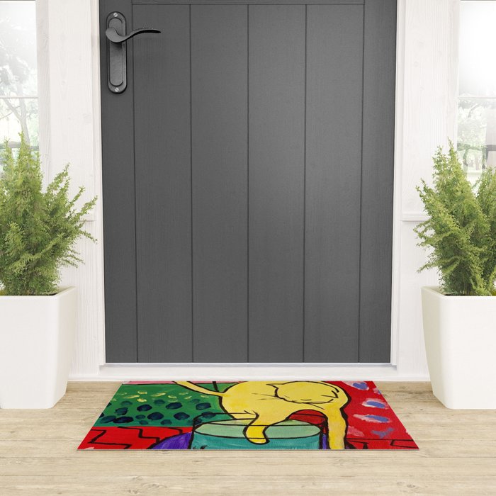 Cat with Red Fish- Henri Matisse Welcome Mat Gallery Image 3