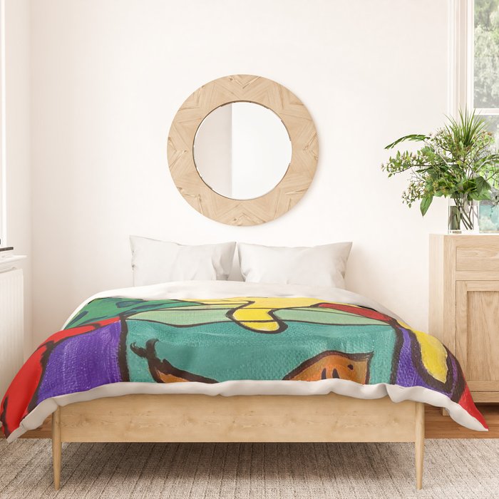 Cat with Red Fish- Henri Matisse Duvet Cover Gallery Image 3