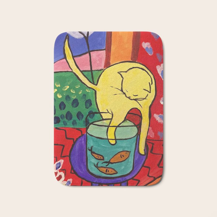 Cat with Red Fish- Henri Matisse Bath Mat Gallery Image 1