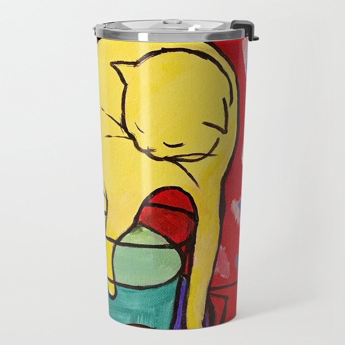 Cat with Red Fish- Henri Matisse Travel Mug Gallery Image 2