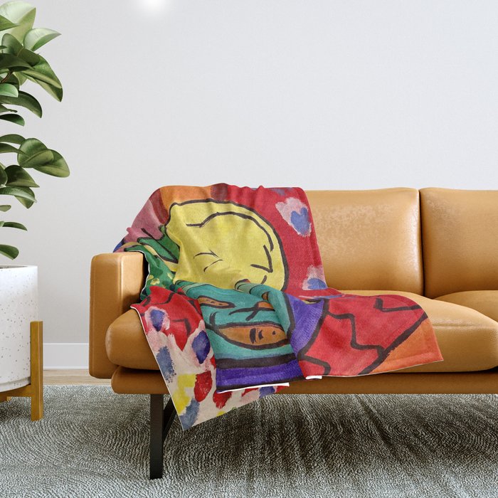 Cat with Red Fish- Henri Matisse Throw Blanket Gallery Image 1