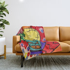 Cat with Red Fish- Henri Matisse Throw Blanket Gallery Image 1