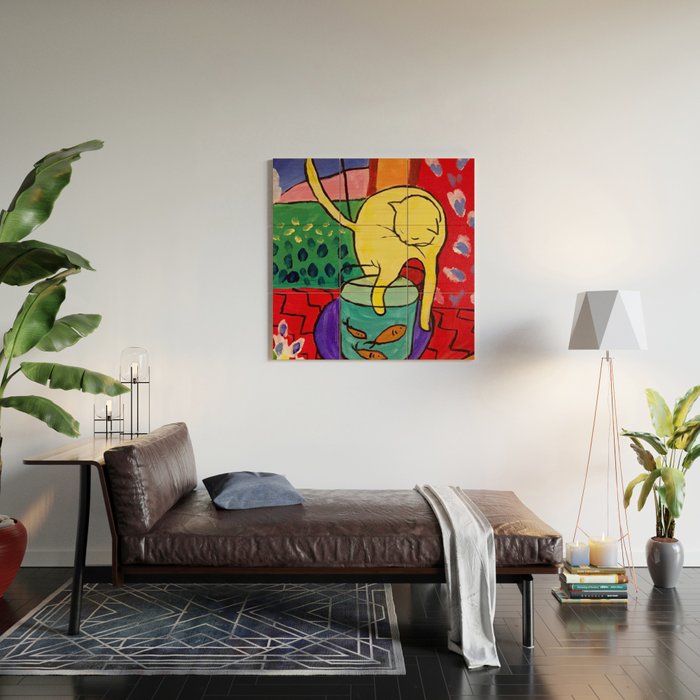 Cat with Red Fish- Henri Matisse Wood Wall Art Gallery Image 2
