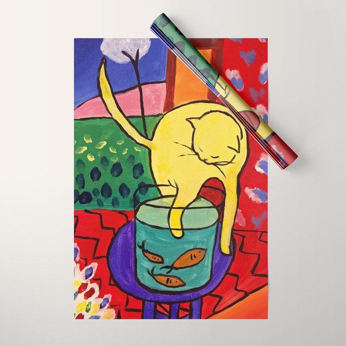 Cat with Red Fish- Henri Matisse Wrapping Paper Gallery Image 1