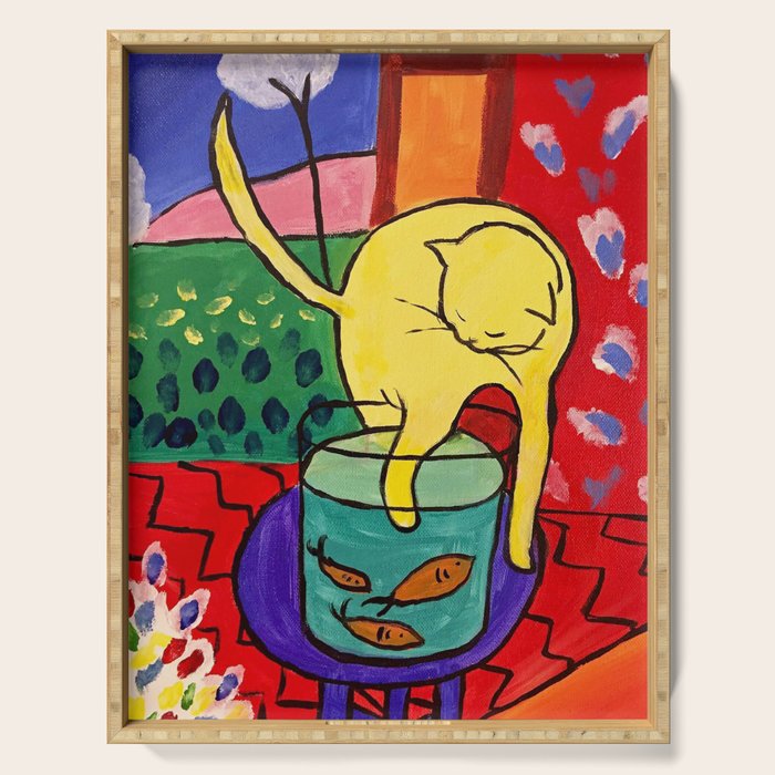 Cat with Red Fish- Henri Matisse Serving Tray Gallery Image 1
