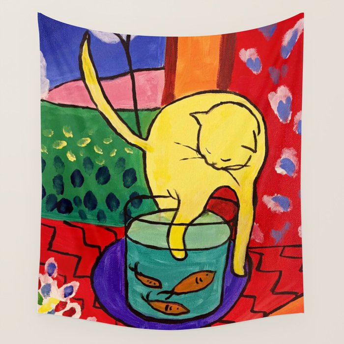 Cat with Red Fish- Henri Matisse Wall Tapestry Gallery Image 4