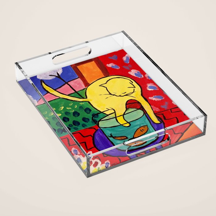 Cat with Red Fish- Henri Matisse Acrylic Tray Gallery Image 1