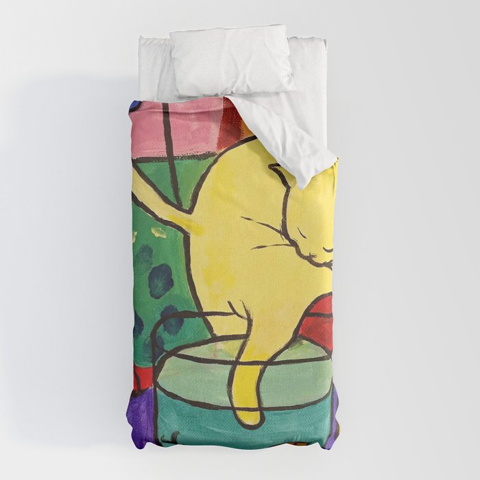 Cat with Red Fish- Henri Matisse Duvet Cover Gallery Image 10