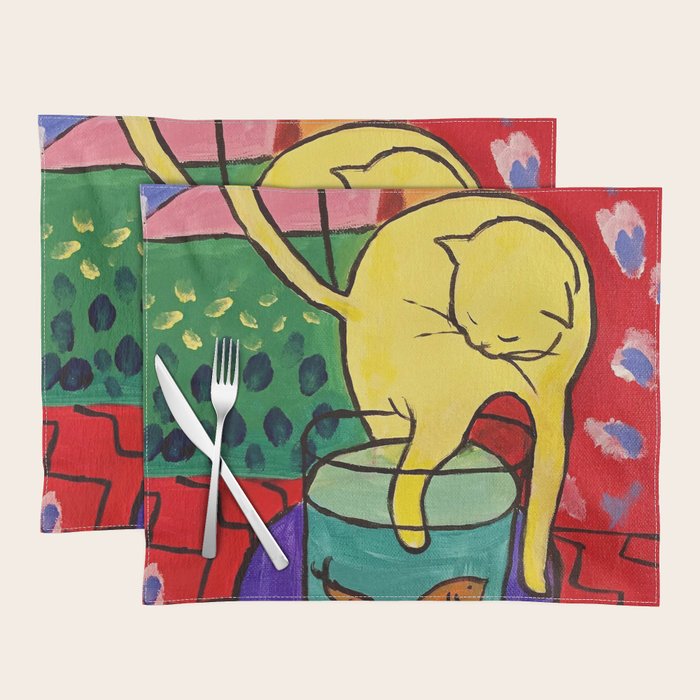Cat with Red Fish- Henri Matisse Placemat Gallery Image 2