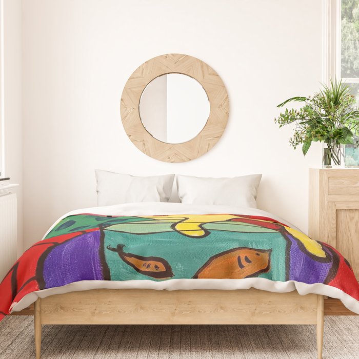 Cat with Red Fish- Henri Matisse Duvet Cover Gallery Image 3