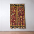 Antique Animal Jungle Persian Oriental Rug Window Curtain Gallery Image 3