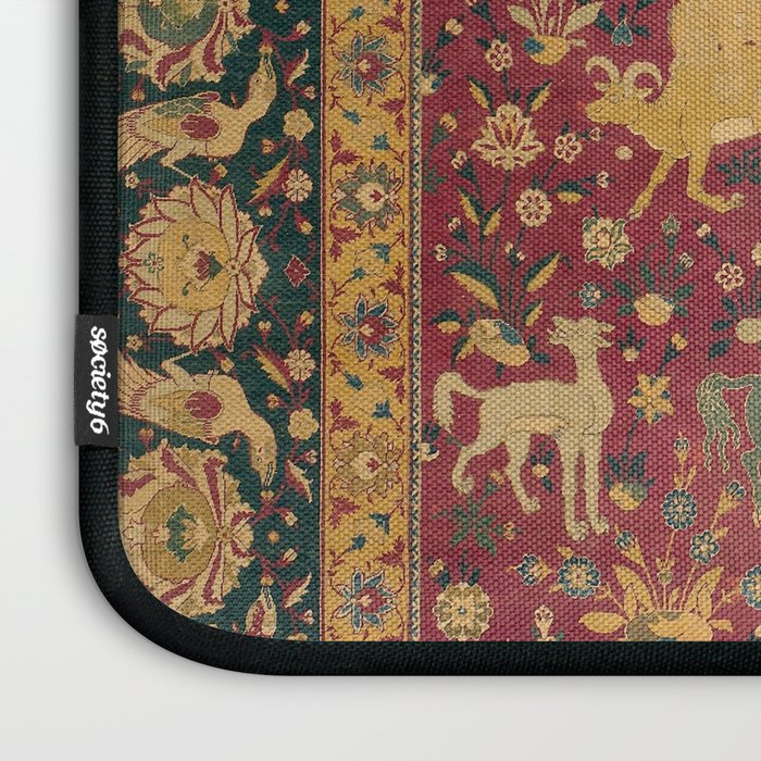 Antique Animal Jungle Persian Oriental Rug Laptop Sleeve Gallery Image 3