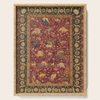 Antique Animal Jungle Persian Oriental Rug Serving Tray Gallery Image 1