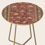 Antique Animal Jungle Persian Oriental Rug Side Table Gallery Image 2