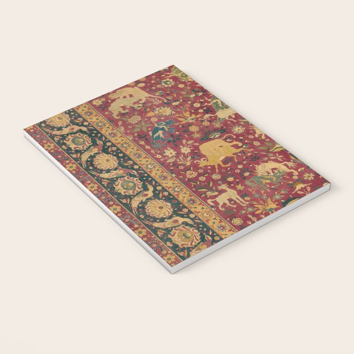 Antique Animal Jungle Persian Oriental Rug Notebook Gallery Image 3