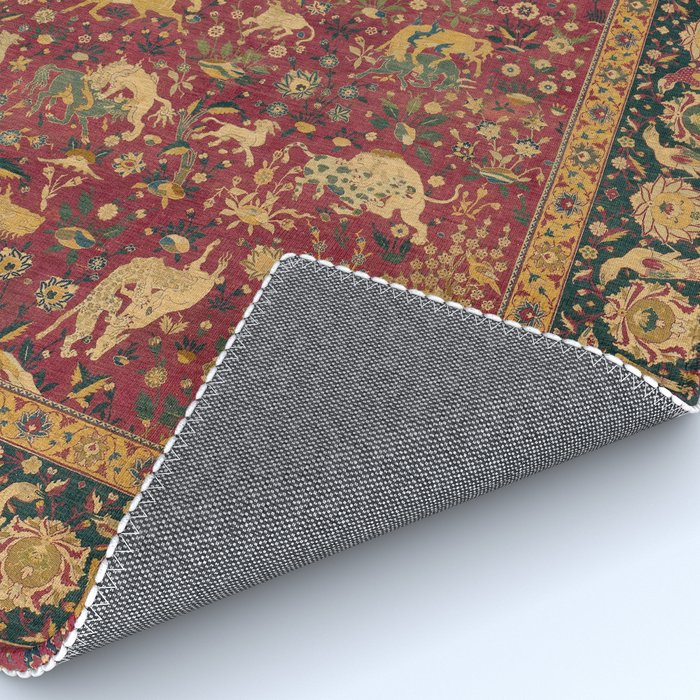 Antique Animal Jungle Persian Oriental Rug Rug Gallery Image 4