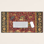 Antique Animal Jungle Persian Oriental Rug Desk Mat Gallery Image 1