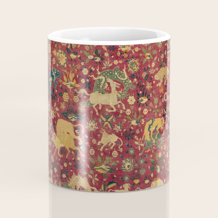 Antique Animal Jungle Persian Oriental Rug Coffee Mug Gallery Image 4