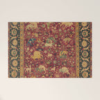 Antique Animal Jungle Persian Oriental Rug Welcome Mat Gallery Image 1