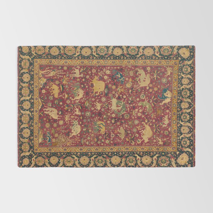 Antique Animal Jungle Persian Oriental Rug Rug Gallery Image 2