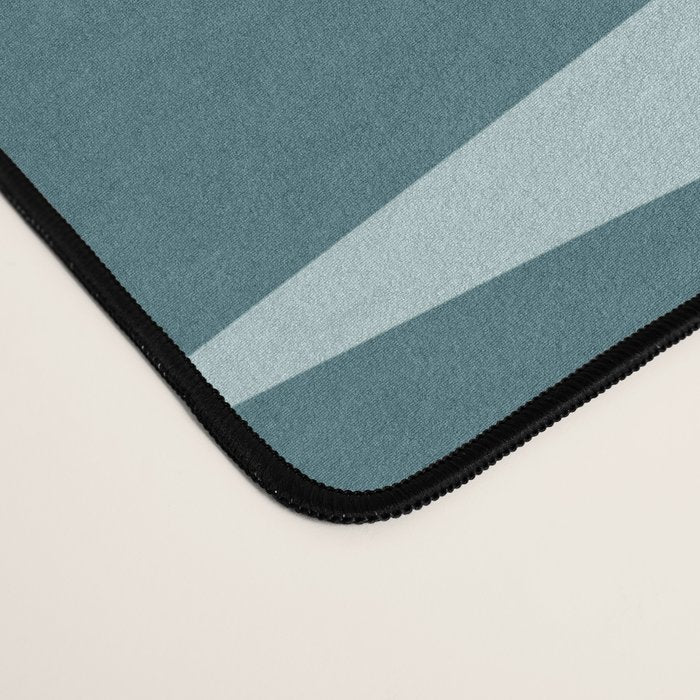 Mid Century Modern Atomic Starbursts Teal Celadon Small Pattern Desk Mat Gallery Image 4