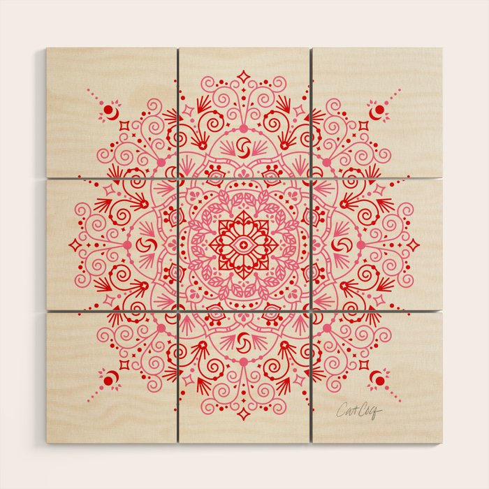 Moroccan Mandala - Valentine Palette Wood Wall Art Gallery Image 1