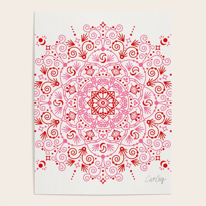 Moroccan Mandala - Valentine Palette Poster Gallery Image 1