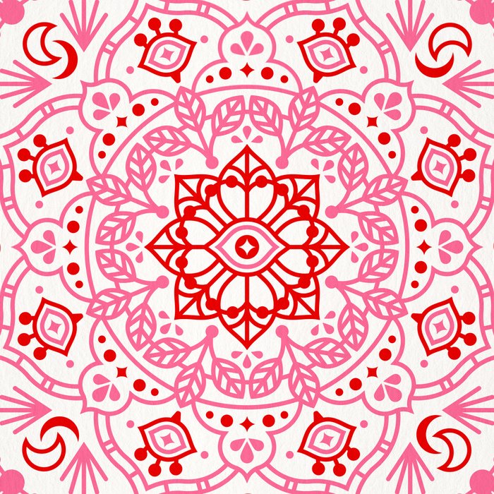 Moroccan Mandala - Valentine Palette Coffee Mug Gallery Image 2
