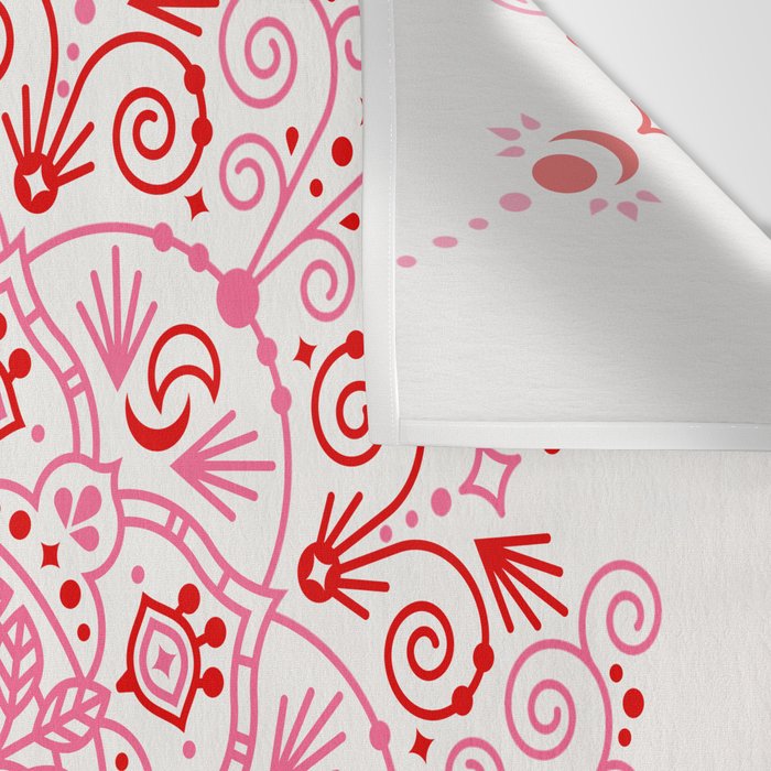 Moroccan Mandala - Valentine Palette Wall Tapestry Gallery Image 3