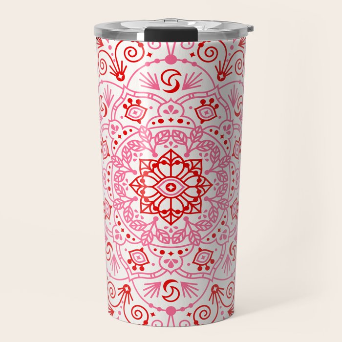 Moroccan Mandala - Valentine Palette Travel Mug Gallery Image 1