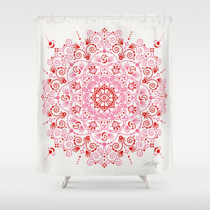 Moroccan Mandala - Valentine Palette Shower Curtain Gallery Image 1