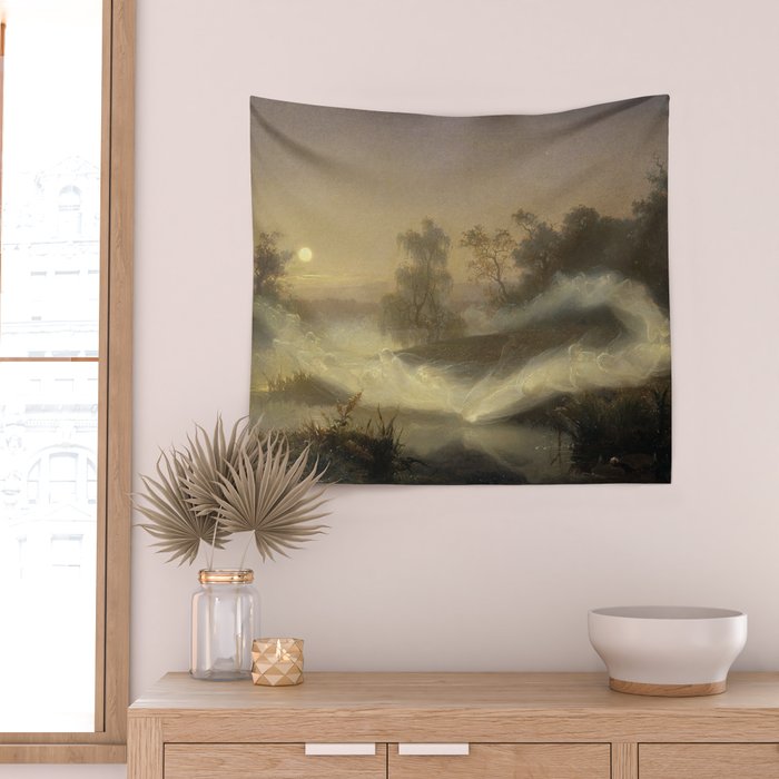 Dancing Fairies - August Malmström  Wall Tapestry Gallery Image 2