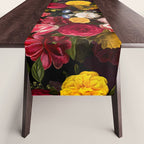 Dutch Vintage Midnight Flower Garden Table Runner Gallery Image 1